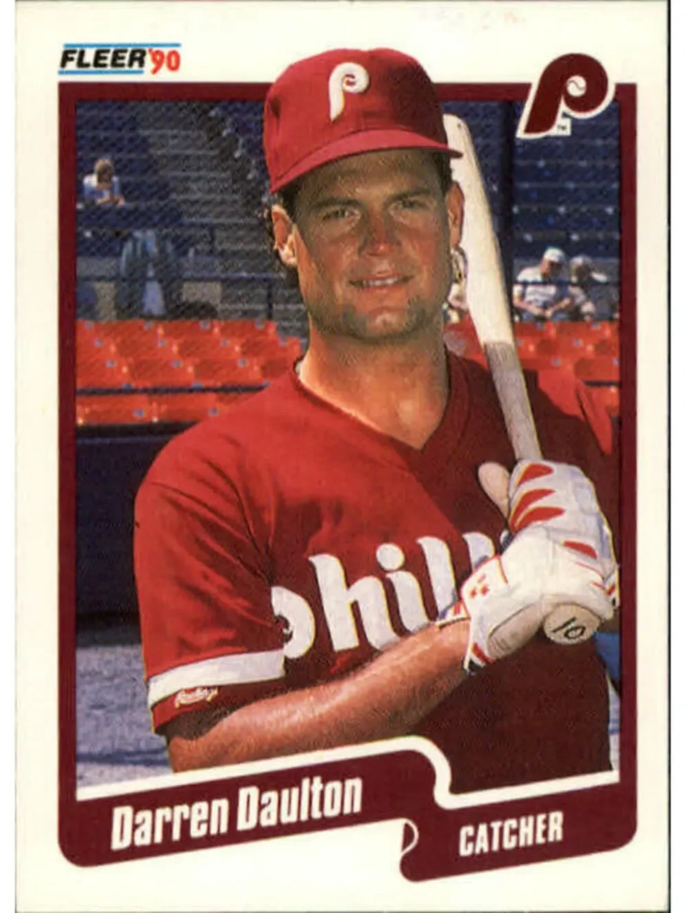 1990 Darren Daulton Fleer Baseball Card #555